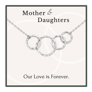HOPE LOVE SHINE Four 4 Ring Interlocking Circles Necklace - Minimalist Jewelry in 14K Gold over Sterling Silver - 1 of 4