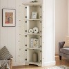 4-Tier 72" Corner Kitchen Pantry Storage Cabinet w/8 Doors Tall Storage Cabinet, Corner Cabinet & Shelves, Farmhouse Bookshelf Cabinet for Kitchen - 4 of 4