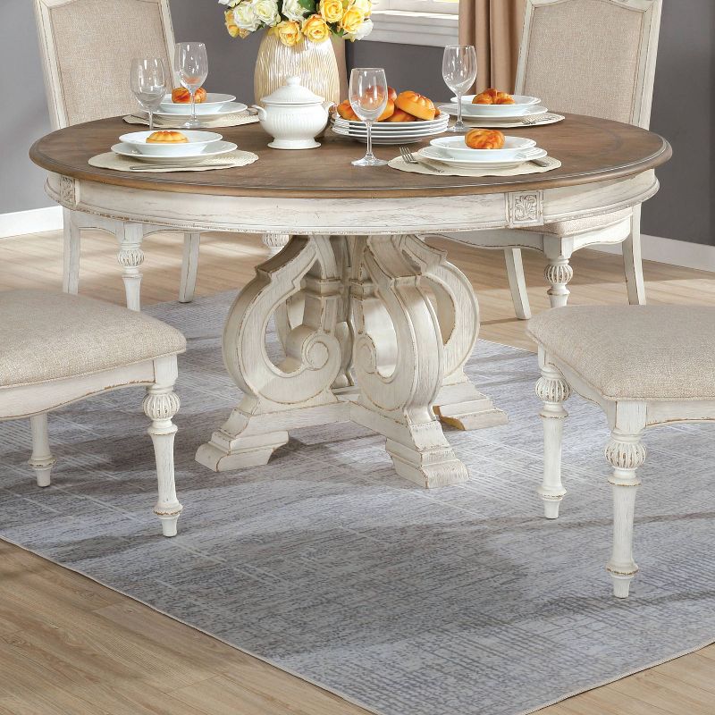 Frainio Round Dining Table White - HOMES: Inside + Out, 3 of 8