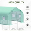 NicBex 12'x10'x7' Walk-in Tunnel Greenhouse with Roll-up Windows and Zippered Door, PE Cover for Growing Flowers, Herbs, Vegetables, Saplings, Green - 3 of 4