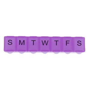 Unique Bargains 7 Compartment Single Row Pill Case 1 Pc - 1 of 4