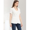 INSPIRE CHIC Women's Notch Lapel Collar One Button Office Formal Short Sleeve Blazer - 3 of 4