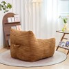 Kumasinova Corduroy Bean Bag Chair for Adults & Teens,4FT Foam-Filled Bean Bag Sofa with Armrests,Cozy Floor Lounger for Bedroom,Living Room - 3 of 4