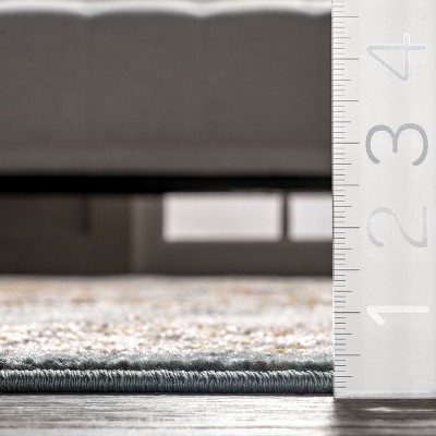 Beige Medallion Rectangular Easy Care Synthetic Rug