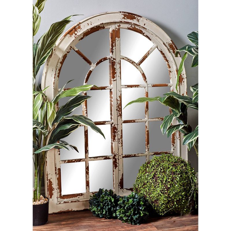 48" x 37" Farmhouse Classic Arched Window Design Decorative Wall Mirror - Olivia & May, 2 of 14