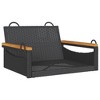 vidaXL Swing Bench Black 24.8"x24.4"x15.7" Poly Rattan - 2 of 4