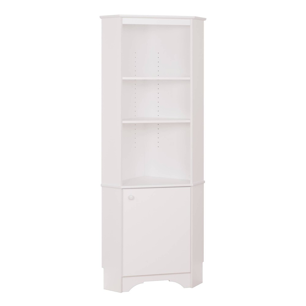 Photos - Wardrobe Elite Tall 1 - Door Corner Storage Cabinet - White - Prepac