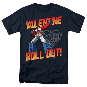 Men's Transformers Optimus Prime Valentine's Day Roll Out Valentine's Day T-Shirt - 1 of 4