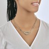 SHINE by Sterling Forever Pave CZ Carabiner Linked Lock Necklace - 3 of 3