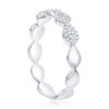 Diamonds D'Argento Sterling Silver Sideways Pearshaped Diamond Ring - (80 Stones) - Available Sizes:  9 ,  8 ,  7 ,  6 - 2 of 3