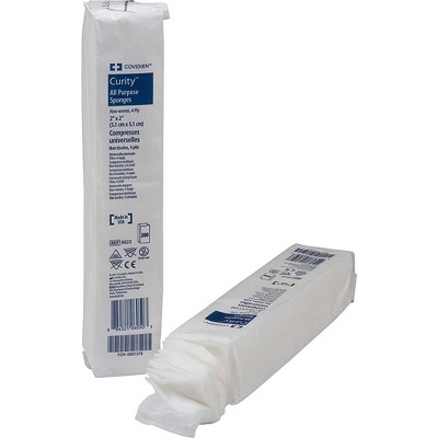 Covidien 9022 Curity Nonwoven Sponge Polyester / Rayon 4-Ply 2 X 2 in. Square NonSterile (Bag of 200)
