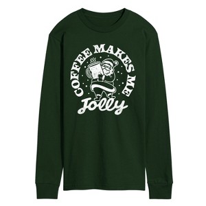 Men's - Instant Message - Coffee Makes Me Jolly Long Sleeve Graphic T-Shirt - 1 of 3