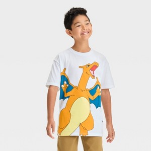 Boys' Pokémon Wrap Short Sleeve Graphic T-Shirt - White - 1 of 4