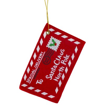 Northlight 4.75" Red and White Letter To Santa Christmas Ornament