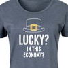 Women's - Instant Message - Lucky In This Economy Graphic T-shirt Dress - 2 of 4