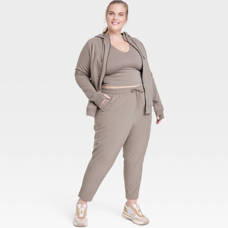 Women's Stretch Woven High-Rise Taper Pants - All In Motion™, 6 of 13