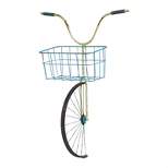 Evergreen Beautiful Springtime Bicycle Wall Decor with Front Basket Planter - 22x8x31 in