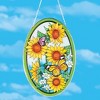 Collections Etc Hanging Stained Glass Styling Sunflower Garden Suncatcher - 2 of 2