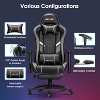 Douxlife Modern 7-Point Massage Ergonomic Gaming Chair with Footrest & Adjustable Armrests Black Gray - 3 of 4