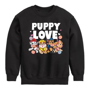 Boys' - Paw Patrol - Puppy Luv Graphic Long Sleeve Fleece Sweatshirt - 1 of 4