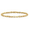 Black Bow Jewelry 3mm 14k Yellow Gold Fancy Barrel Link Chain Bracelet - 3 of 4