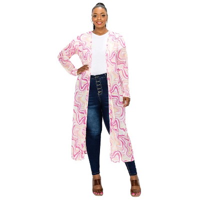 L I V D Women's Vers Marble Mesh Cardigan