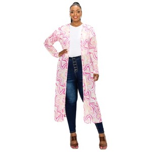 L I V D Women's Vers Marble Mesh Cardigan - 1 of 3