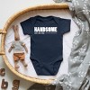 The Juniper Shop Handsome Just Like Dad Baby Short Sleeve Bodysuit - NB - Navy - 3 of 4