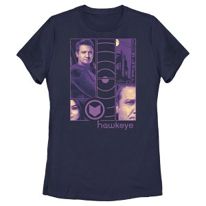 Women's Marvel Hawkeye Purple Panels T-Shirt - 1 of 4