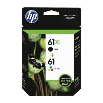 HP 61XL Black High-Yield & 61 Tri-Color Ink Cartridges 2-Pack (CZ138FN) 364981