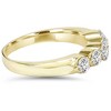 Pompeii3 3/4Ct Diamond Five Stone Single Prong Wedding Ring 10k Yellow Gold - 3 of 4