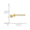 Black Bow Jewelry 3mm Diamond Cut Puffed Circle Post Earrings in 14k Yellow Gold - 4 of 4