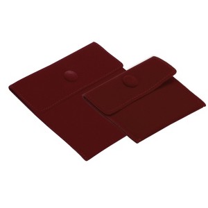 Unique Bargains Portable Velvet Jewelry Pouch with Snap Button for Necklace Watches 2 Pcs - 1 of 4