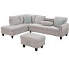 NicBex Couches for Living Room 98" Left Hand Facing Sofa Couches Modern Comfy Upholstered Sofa with Chaise and Storage Ottoma - 3 of 4