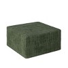 PAGED 35 Inch Chenille Ottoman, Modern Vanity Chair Footrest Ottoman with Double Layer Upholstered Seat Cushion for Living Room, Bedroom - 2 of 4