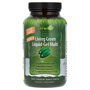 Irwin Naturals Men's Living Green Liquid-Gel Multi®, 120 Liquid Soft-Gels - 1 of 3