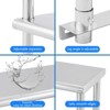 Stainless Steel Work Table,Commercial Work Tables,Stainless Steel Table with Caster,Backsplash,Prep Tables for a Commercial Kitchen,Silver - 4 of 4