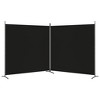 vidaXL 2-Panel Room Divider Brown 137"x70.9" Fabric - 4 of 4