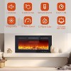 Acekool 42" Wall Mounted/Recessed Electric Fireplace, Ultra Thin Heater, Remote, Dual Heat, 12 Flame Colors, Log & Crystal Decor - 4 of 4