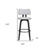 HomeRoots 30" Light Gray And Black Fabric Swivel Low Back Bar Height Bar Chair - 3 of 4