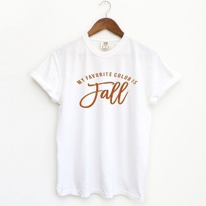 Simply Sage Market Women's My Favorite Color Is Fall Short Sleeve Garment Dyed Tee - 1 of 4