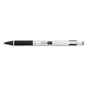 Zebra M-301 Mechanical Pencil 0.7 mm Stainless Steel w/Black Accents Barrel 54310 - 1 of 3