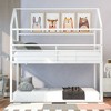 NicBex Twin over Twin Bunk Bed House Shape Loft Bed Metal Bed Frame with Full Length Guardrail and Ladder, No Box Spring Required - 2 of 4