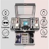 Watch Case for Men, 8 Slot Watch Display Case, 3 Layers Large Sunglass Storage Organize - 3 of 4