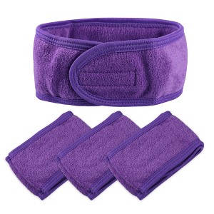 Unique Bargains Spa Headband Soft Women Hair Bands for Face Washing Bath Facial Mask Yoga 4 Pcs - 1 of 4