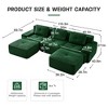 PexFix Modern U-Shaped Modular Sectional Sofa for Living Room Corduroy Fabric 3-Seater Couch with Deep Seat and Movable Ottoman Anti-slip - 3 of 4