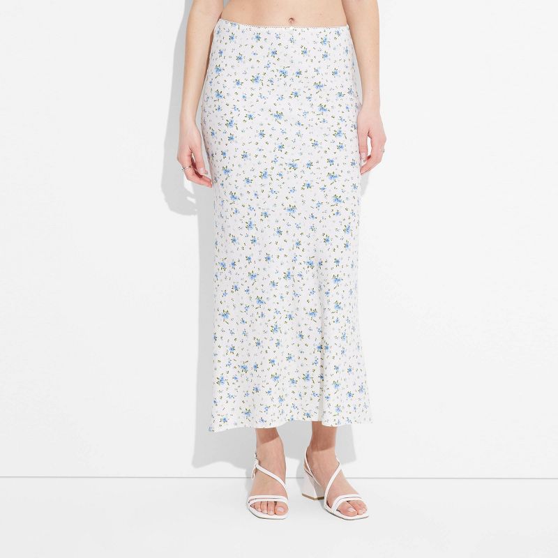 Women's Linen Bow-Front Maxi Skirt - Wild Fable™, 2 of 4