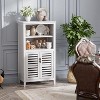 Dcolora Bathroom Cabinet, Bamboo Storage Cabinet Freestanding - 4 of 4