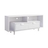 60" Modern TV Stand with Two Shelves and Two Drawers, Sturdy Support, Wire Cutouts and Holds Up to 100lbs for Living Room and Bedroom - 3 of 4