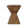 MAYEERTY 1 Pack Sculptural Hourglass Side Table, Artisan Wood-Like End Table for Living Room, Patio - 2 of 4